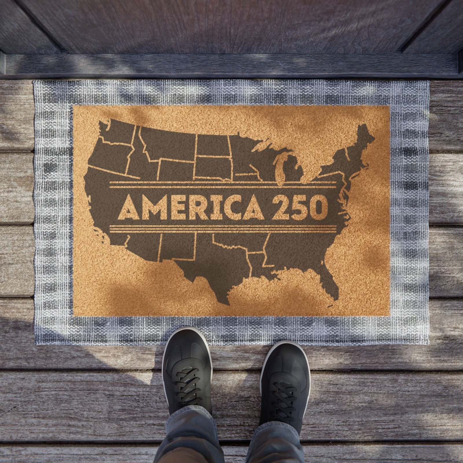 USA Map Doormat, Patriotic Welcome Mat, America Map Door Mat for Front Porch or Entryway - Image 4