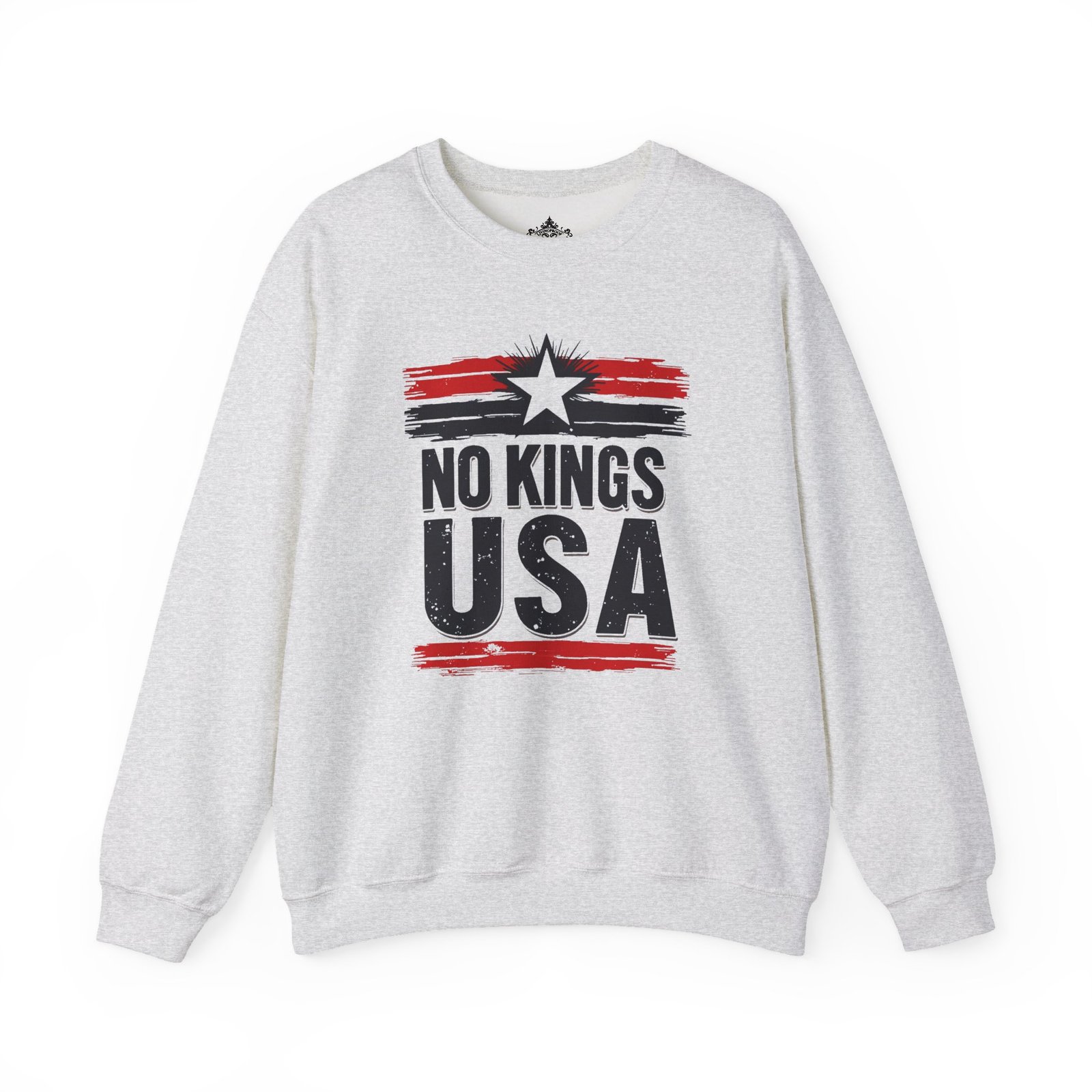 No Kings USA Unisex Sweatshirt, Patriotic Graphic Pullover, Political Statement Jumper, American Pride Apparel, USA Flag Crewneck, Activist - Image 11
