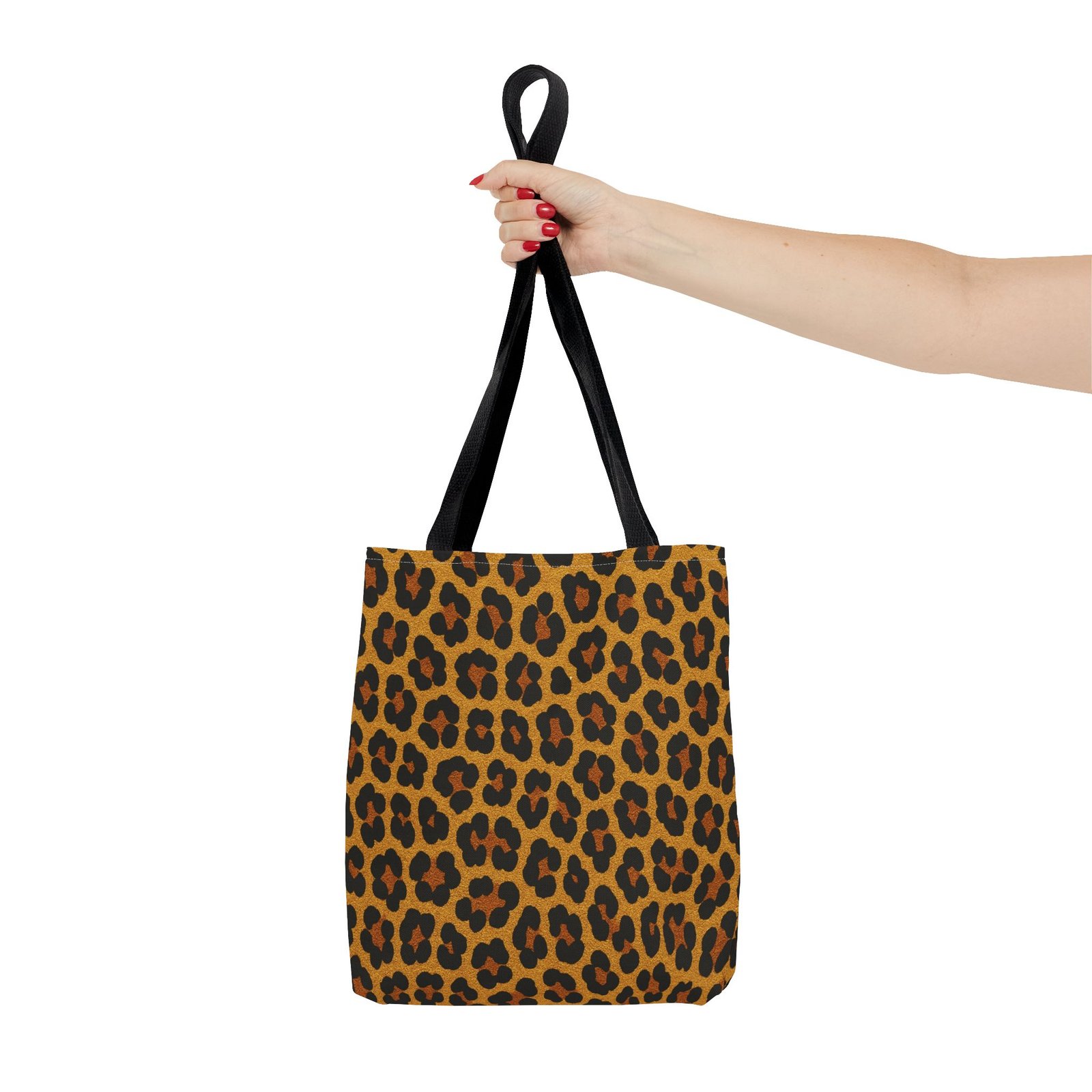 Leopard Print Tote Bag | All Over Print Animal Pattern, Reusable Shopping Bag - Image 4