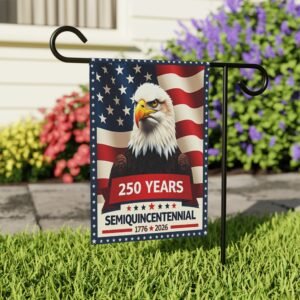 Patriotic Garden Flag, 250 Years of Freedom Yard Decor, Independence Day Banner, Festive Outdoor Flag, Semiquincentennial Decoration