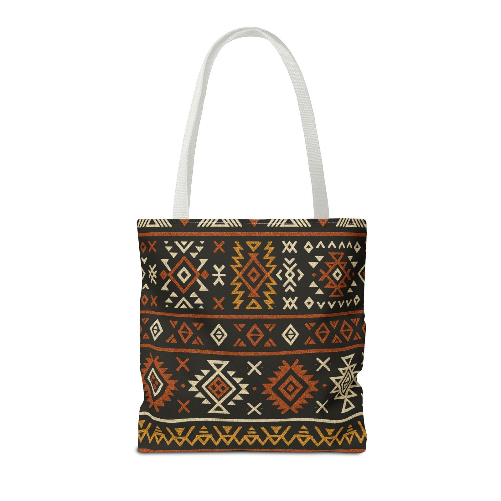 Southwestern Aztec Pattern Tote Bag | Tribal Geometric All-Over Print, Boho Chic Shoulder Bag, Ethnic Market Tote, Colorful Handbag, - Image 30