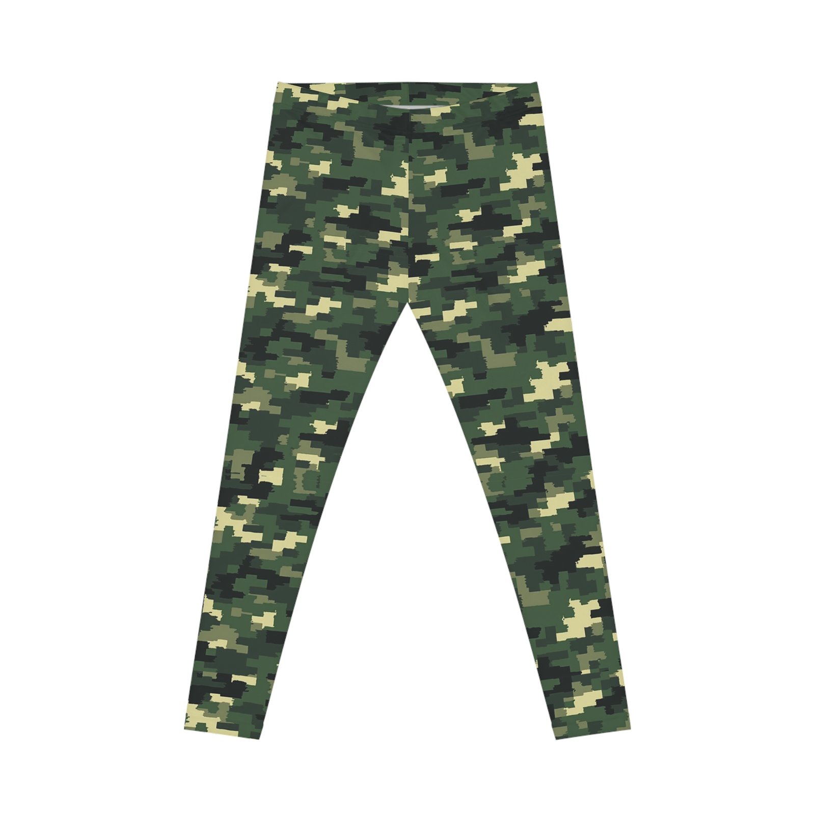 Army Pattern Leggings | Women's Casual Leggings, All-Over-Print, Military Style Pants, Camouflage Leggings, Army Print Fashion Tights - Image 2