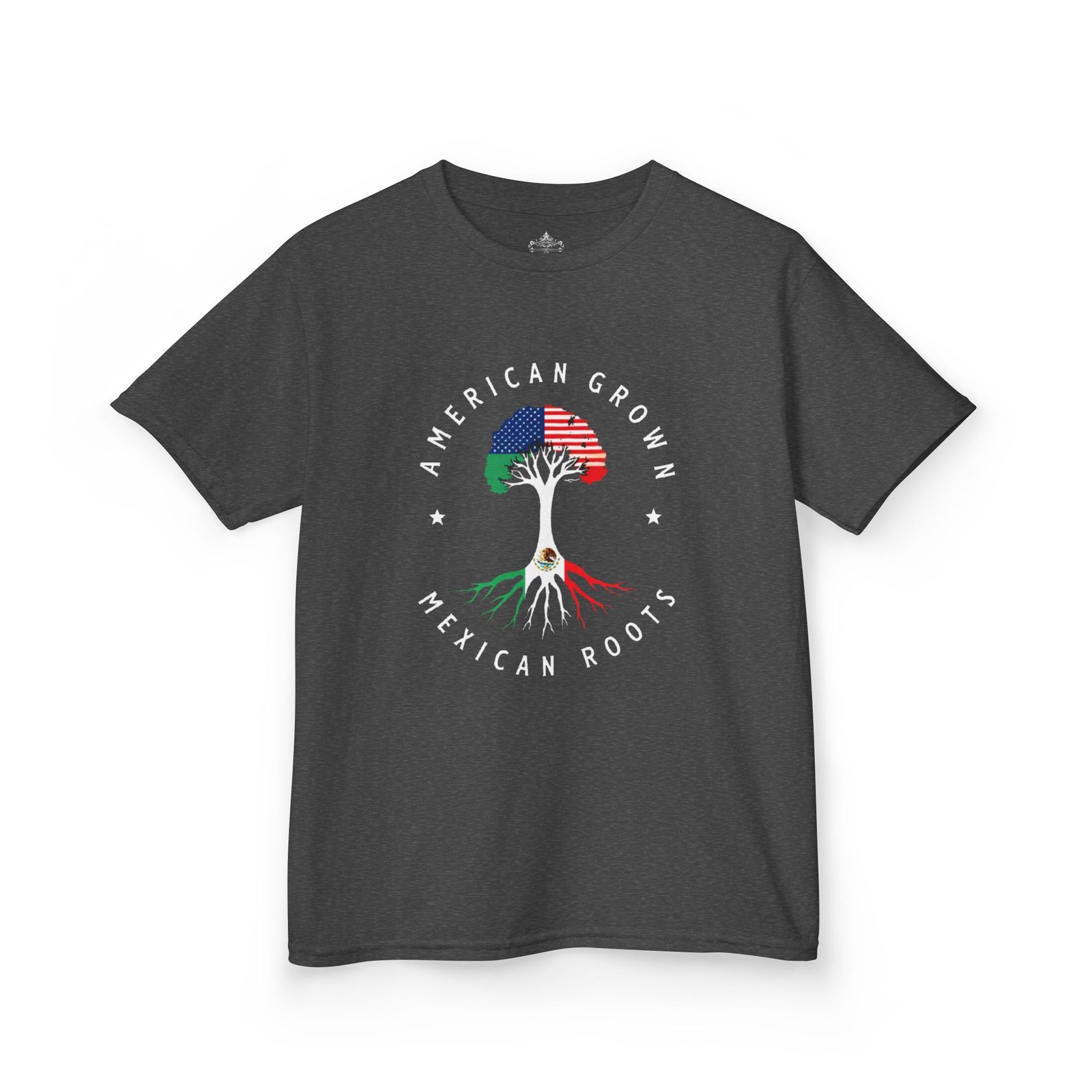 Kids Graphic Tee American Grown, Mexican Roots Youth Casual Wear, Gift for Kids, Diverse Culture Shirt, Summer Wardrobe - Image 11