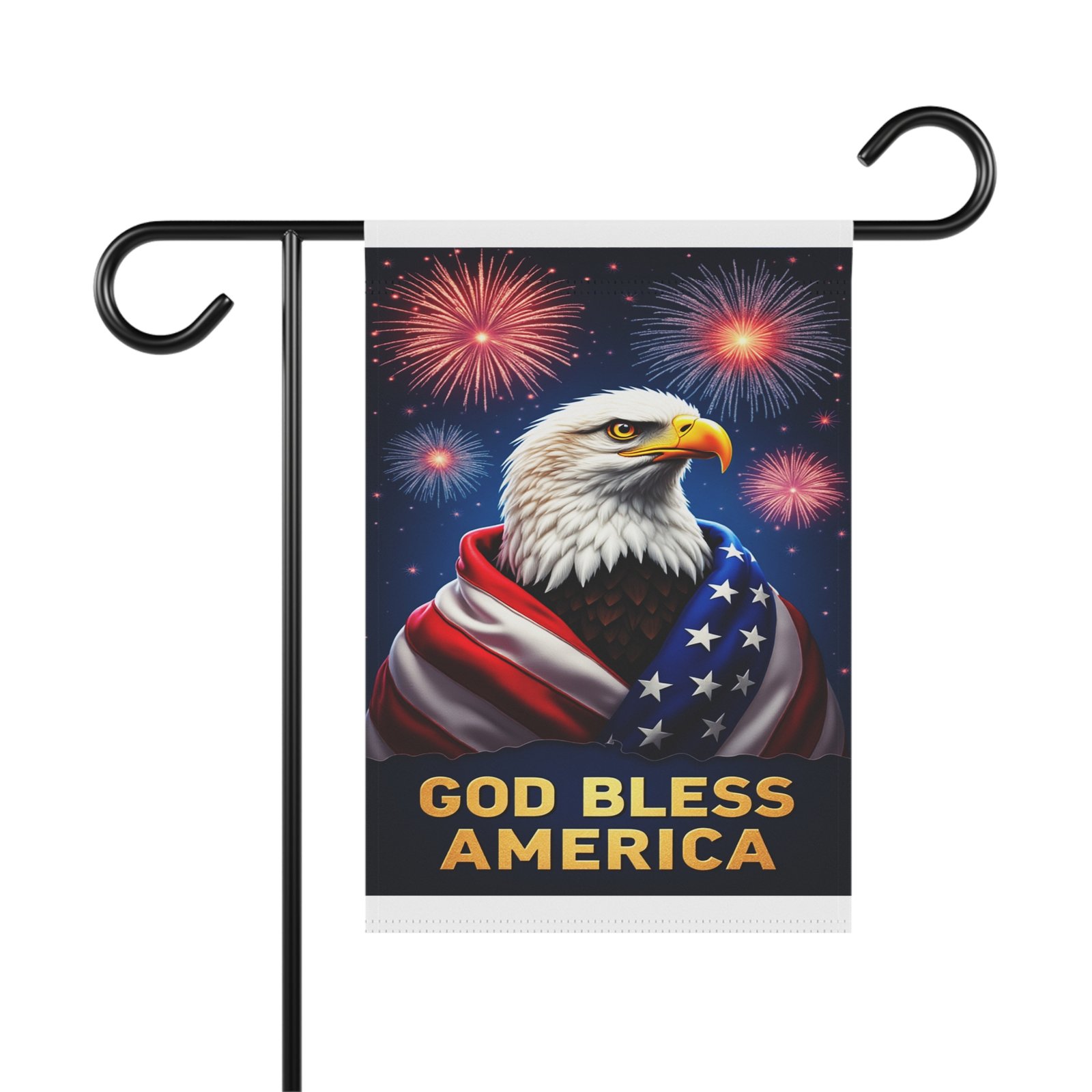 Patriotic Garden Banner, God Bless America Flag, Independence Day Decor, Outdoor Yard Flag, Memorial Day Decoration, USA Pride Banner