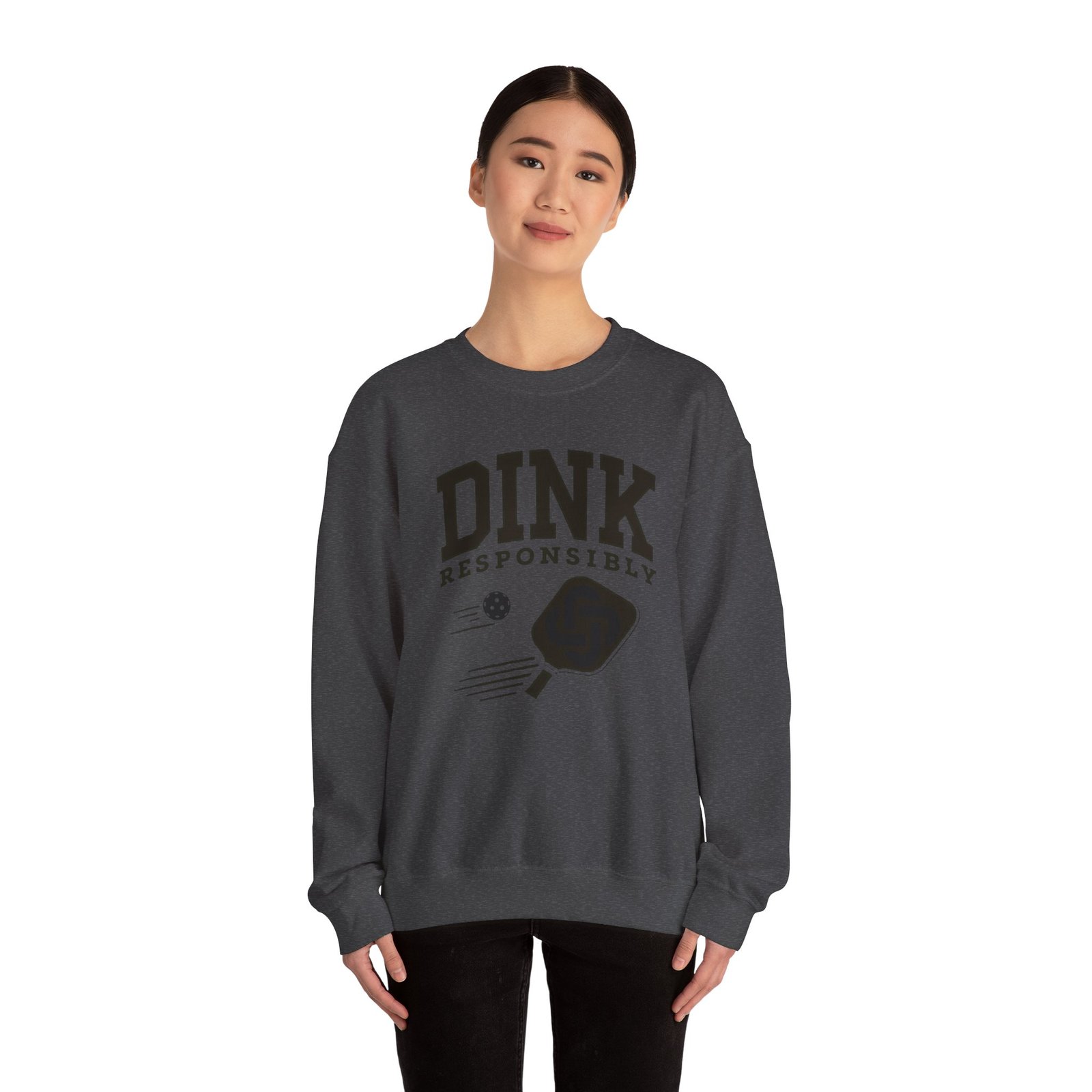 Dink Responsibly pickleball paddle sweatshirt | DINK design crewneck - Image 16