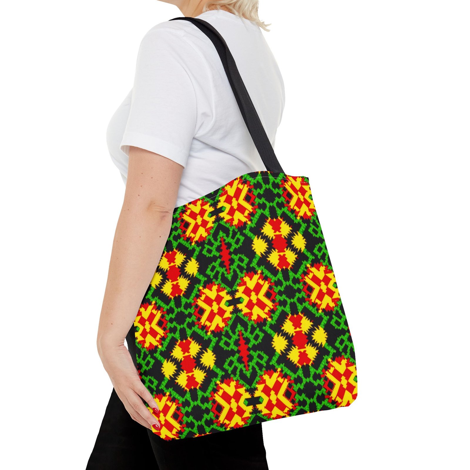 African Print Tote Bag, Ankara Tote, Ethnic Style Handbag, Colorful Market Bag, Tribal Print Shoulder Bag, Beach Tote - Image 8