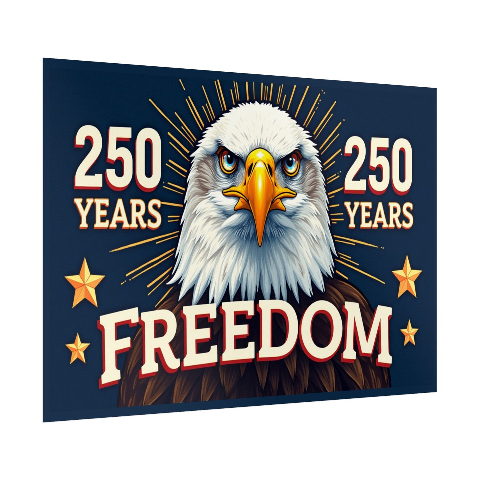 Poster, Patriotic Freedom American Eagle Decor, Independence Day Wall Art, 250 Years Celebration, Rolled Wall Print, Memorial Day Decor, - Image 8