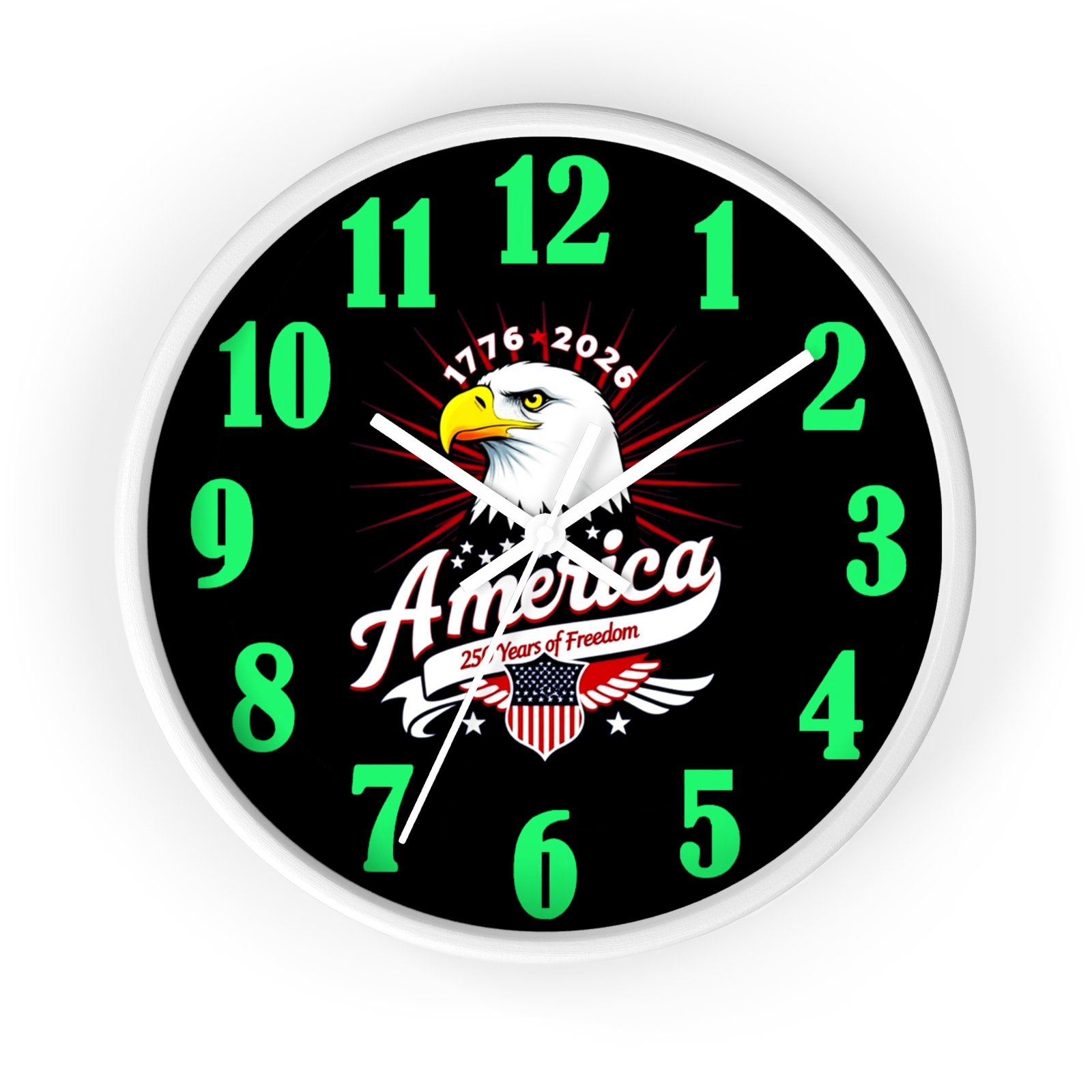 Patriotic Wall Clock, Eagle Home Decor, Independence Day Gift, USA Flag Timepiece, Fourth of July Decor - Image 10