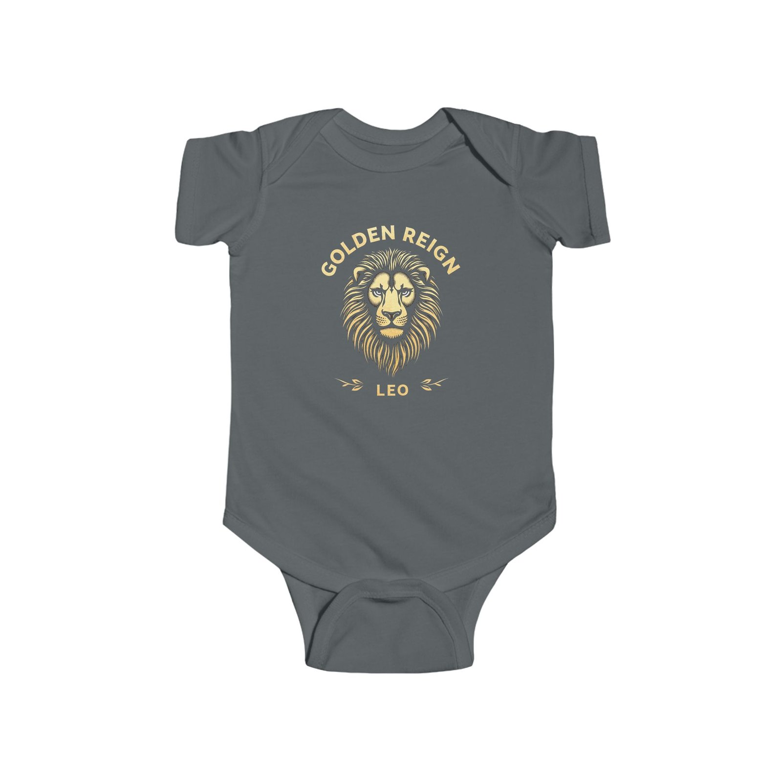 Leo Baby Bodysuit - Golden Reign Design, Cute Infant Apparel, Newborn Gift, Astrology Baby Clothes, Baby Shower Present - Image 4