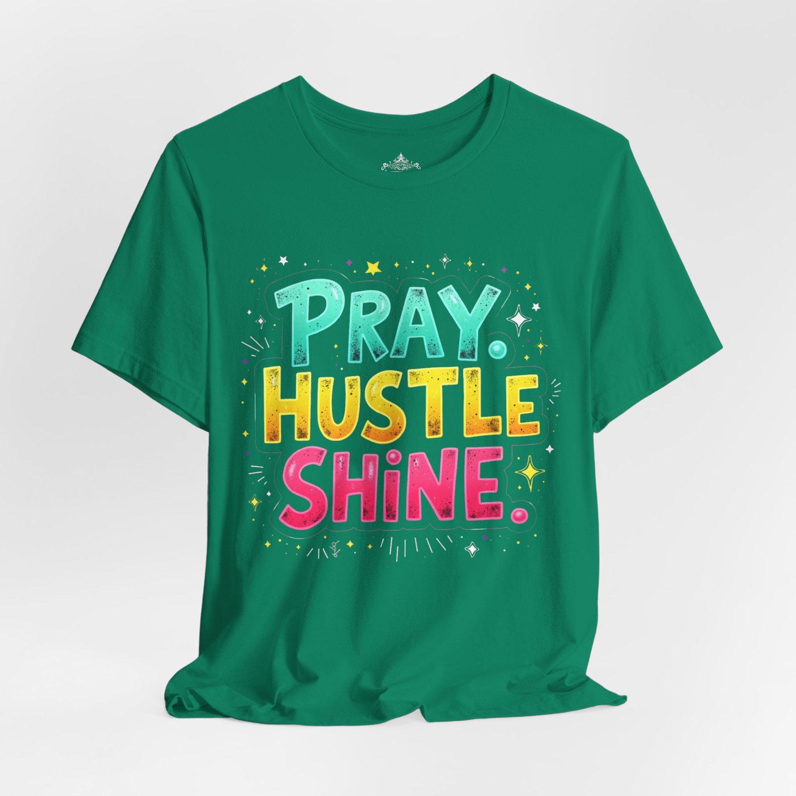 Pray Hustle Shine, Motivational Shirt, Casual Wear, Gift for Dreamers, Positive Vibes - Image 10