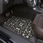 Butterfly Floral Car Floor Mat, 1pc - Blue Design, Vehicle Carpet Rug, Auto Protection Accessories, Gift for Nature Lovers, Customizable