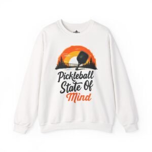 Pickleball State of Mind Sweatshirt | Pickleball Paddle Sunrise Design