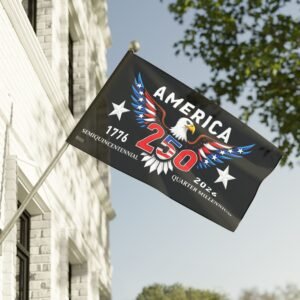 America Semiquincentennial Flag, Quarter Millennium 1776-2026 Banner, Patriotic Outdoor Garden Flag, USA 250th Anniversary Décor