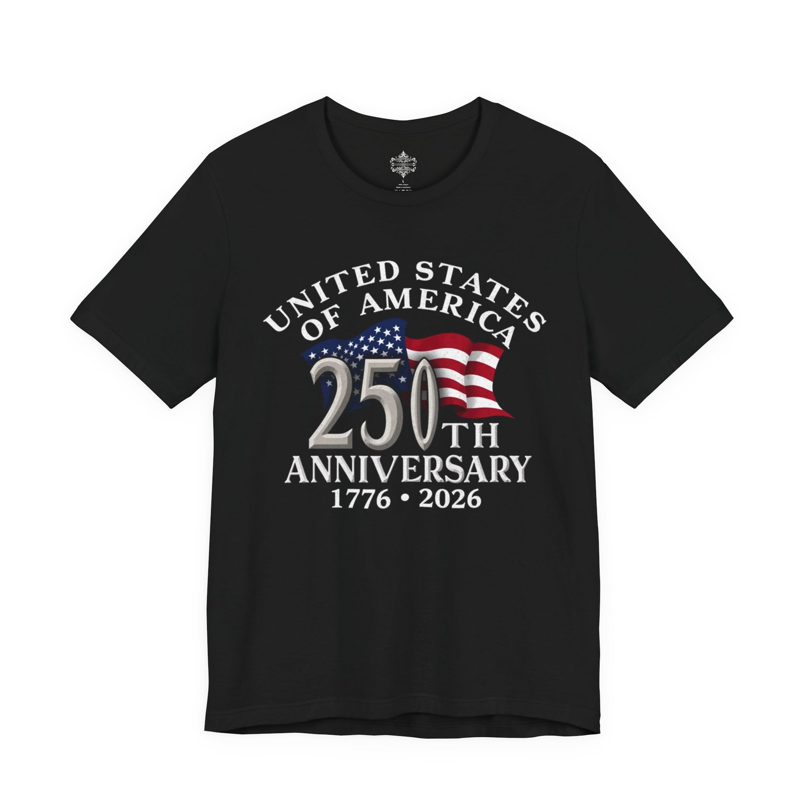 USA 250th Anniversary Unisex Tee, Patriotic Fourth of July Shirt, American Bicentennial Top, Red White Blue Independence Day Tshirt, - Image 2