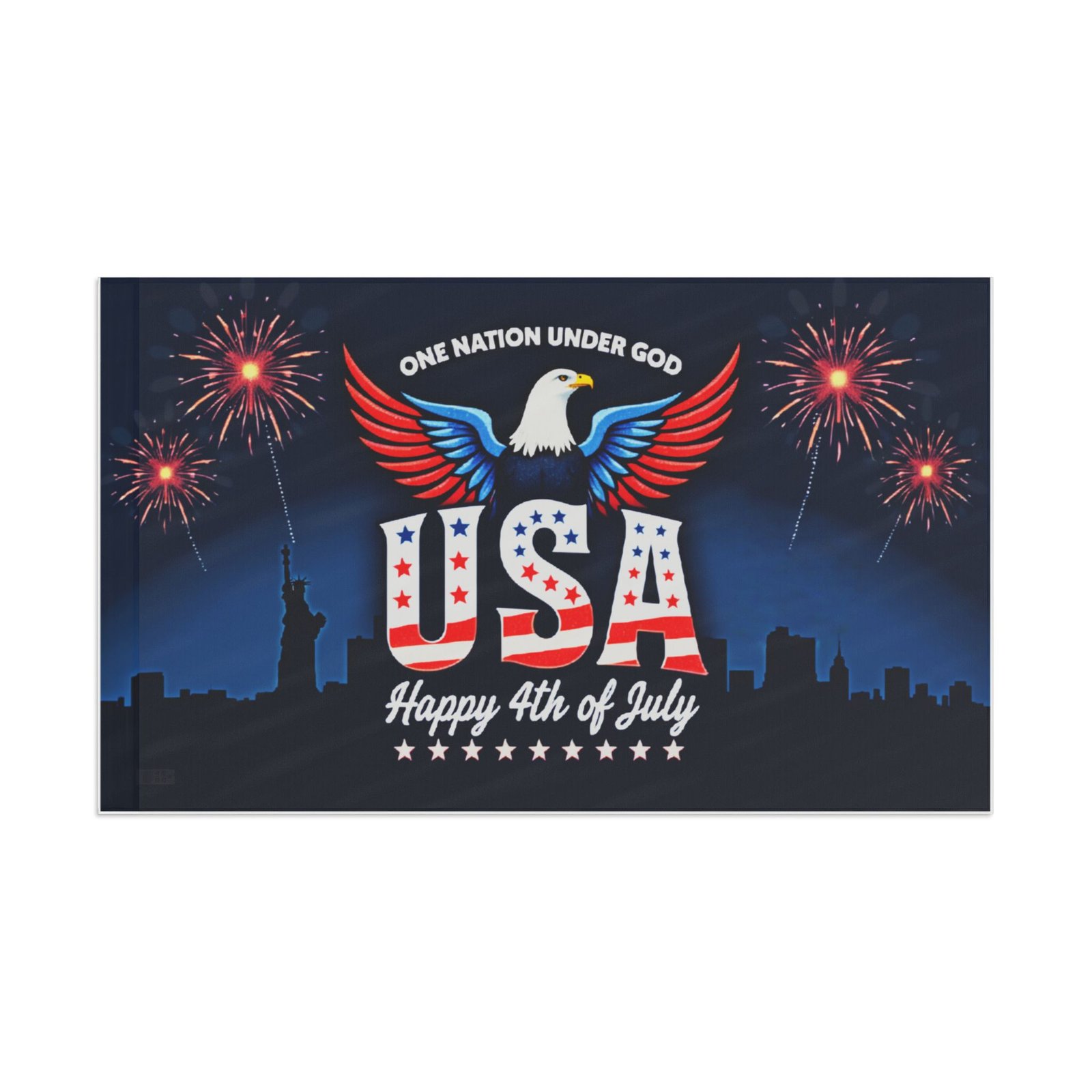 One Nation Under God, Happy 4th of July Flag - Image 9