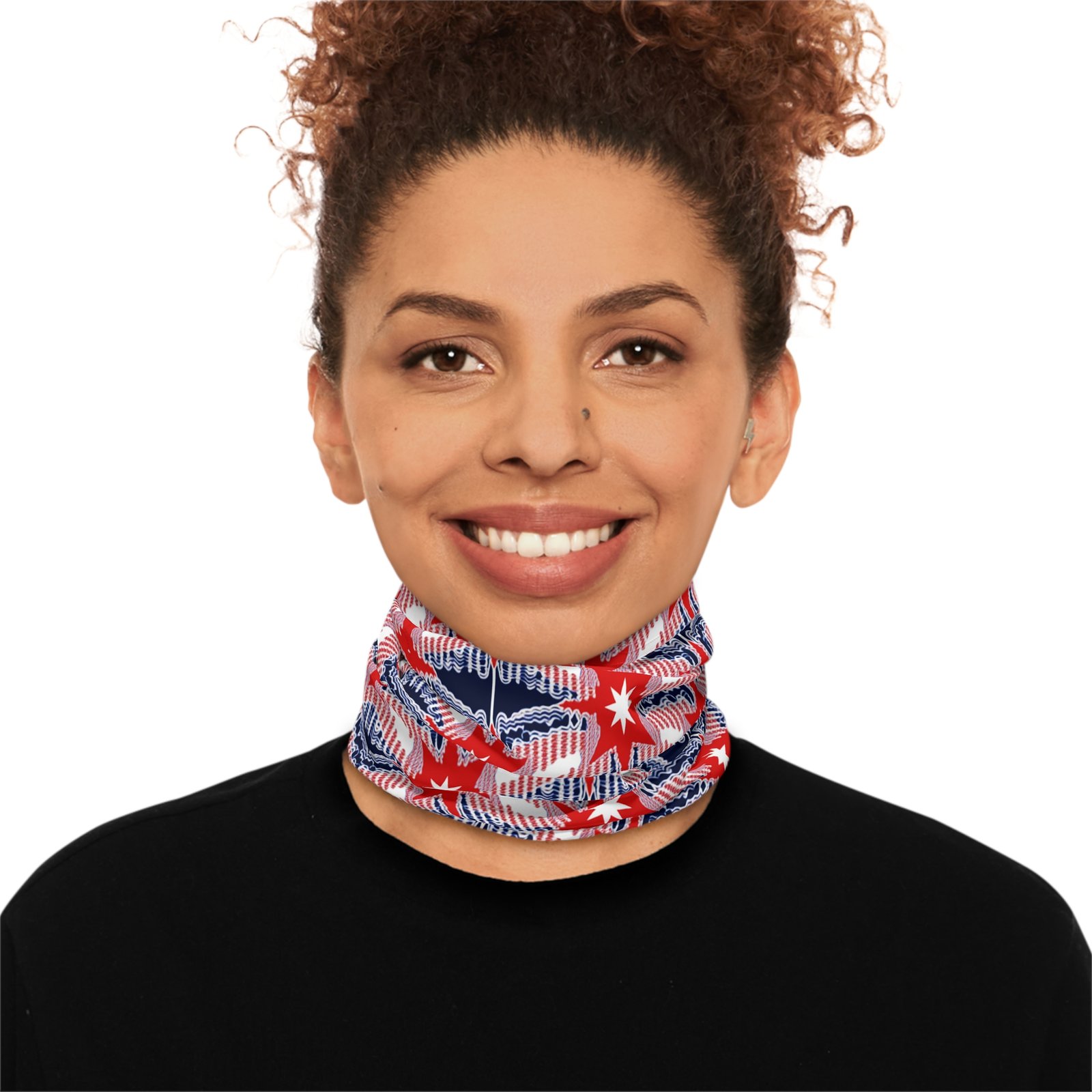 Winter Neck Gaiter, Patriotic Face Covering, USA Flag Design, Neck Warmer with Drawstring, Snowboarding Accessories, Ski Mask - Image 7