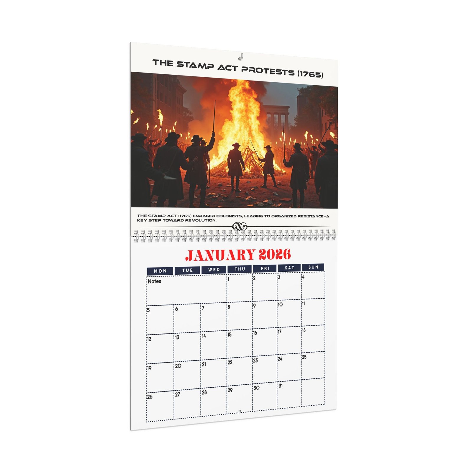 2026 Semiquincentennial Minimalist Calendar, America 250 Wall Calendar, 1776-2026 Patriotic Planner, U.S. 250th Anniversary Gift - Image 3