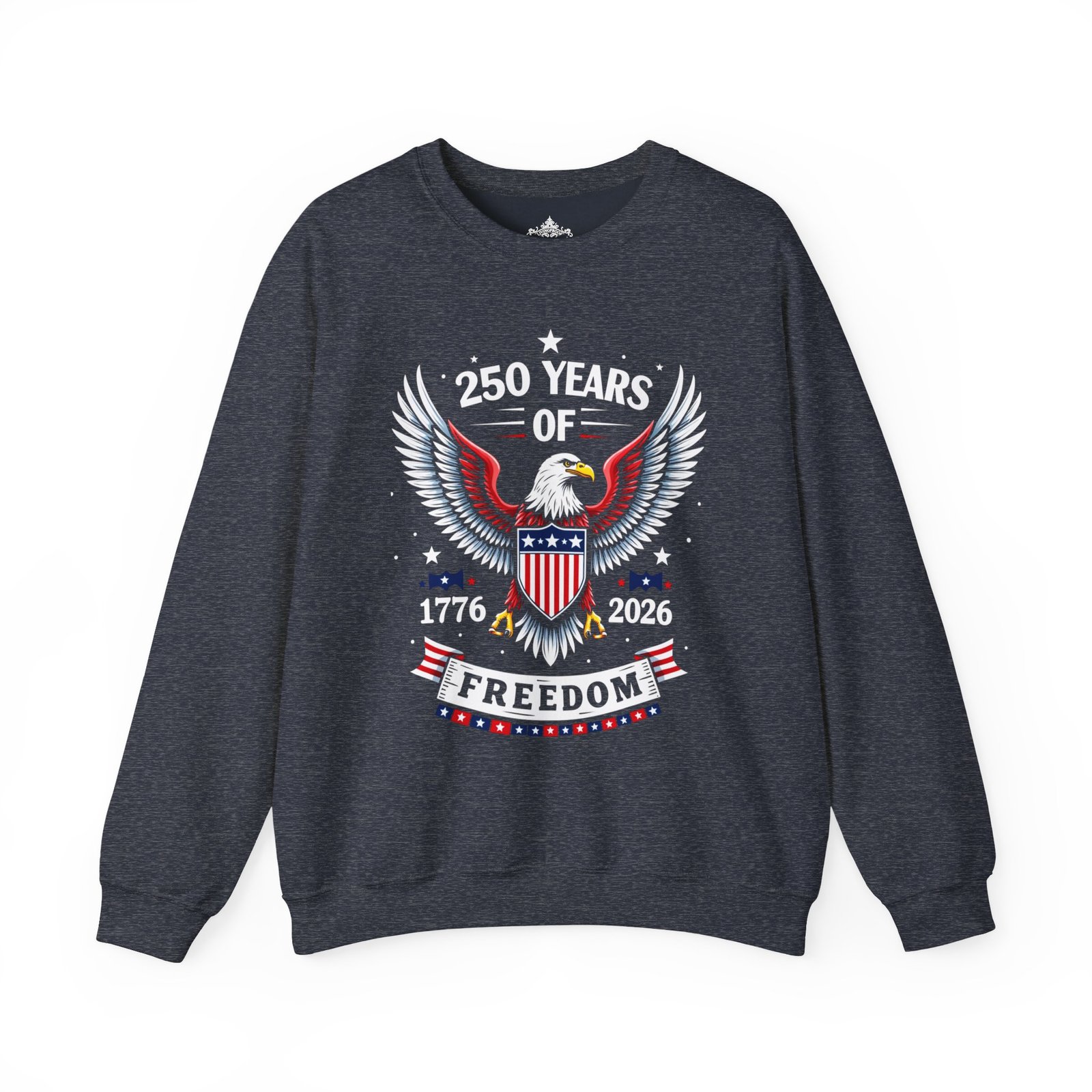 Patriotic Crewneck Sweatshirt, 250 Years of Freedom, America 250 Anniversary Pullover, 1776-2026 U.S. Semiquincentennial - Image 6