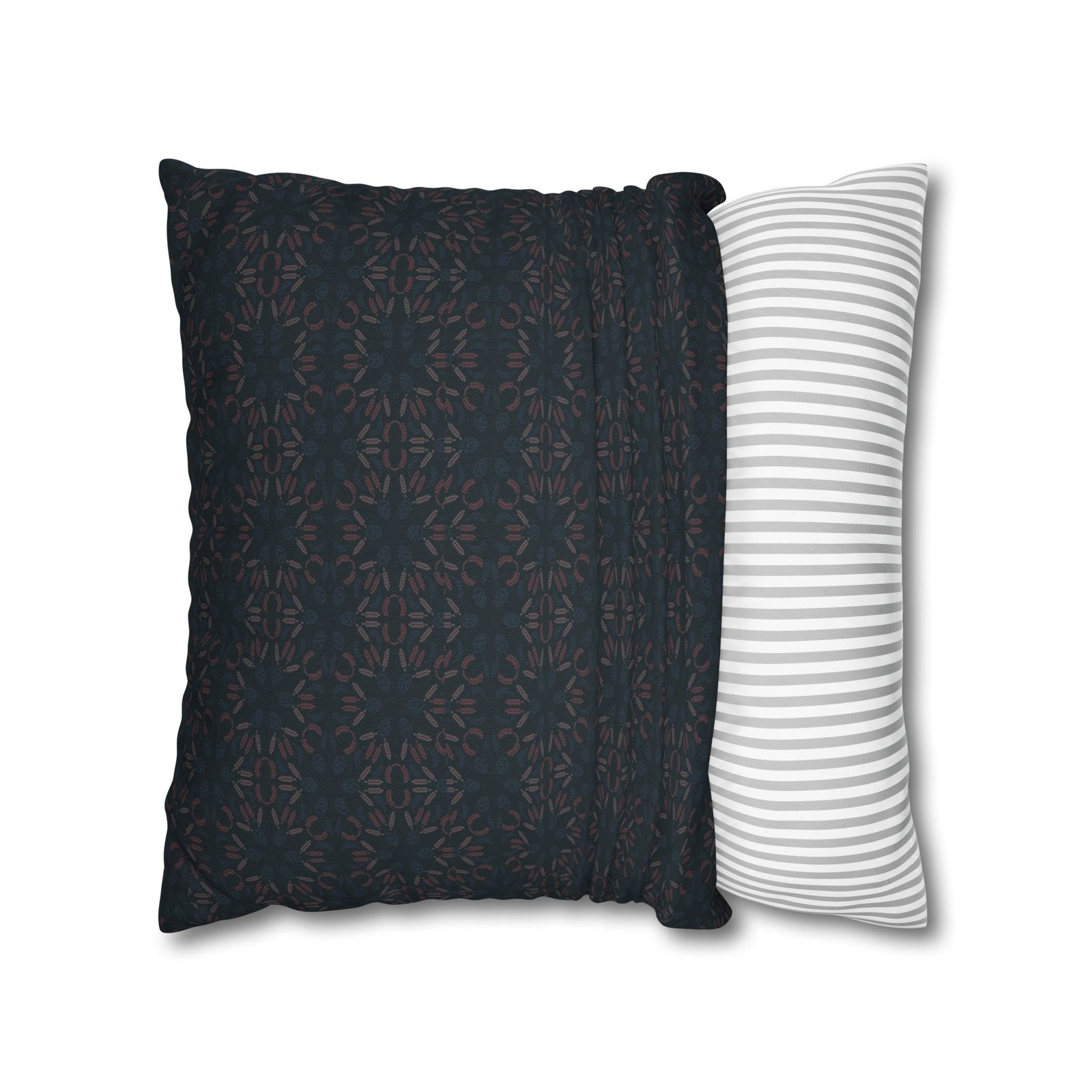 Dark Geometric Mosaic Pillowcase | Spun Polyester Square Pillowcase - Image 14
