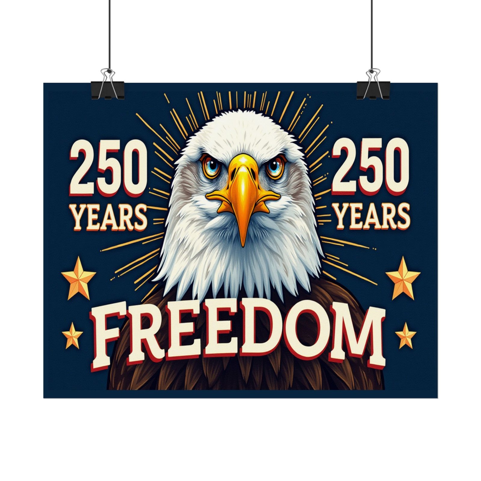 Poster, Patriotic Freedom American Eagle Decor, Independence Day Wall Art, 250 Years Celebration, Rolled Wall Print, Memorial Day Decor, - Image 12