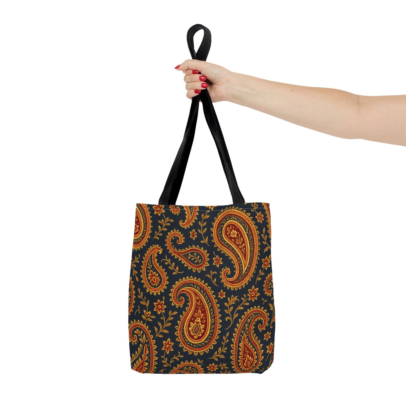 Autumn Paisley Pattern Tote Bag | All-Over Print - Image 4