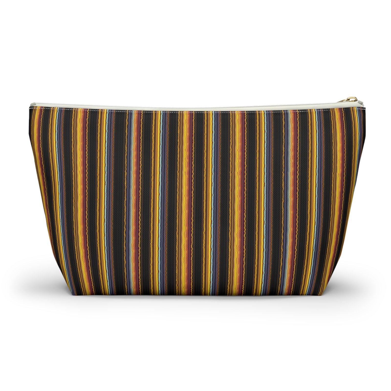 Autumn Stripe Accessory Pouch | T-Bottom Makeup Bag - Image 6