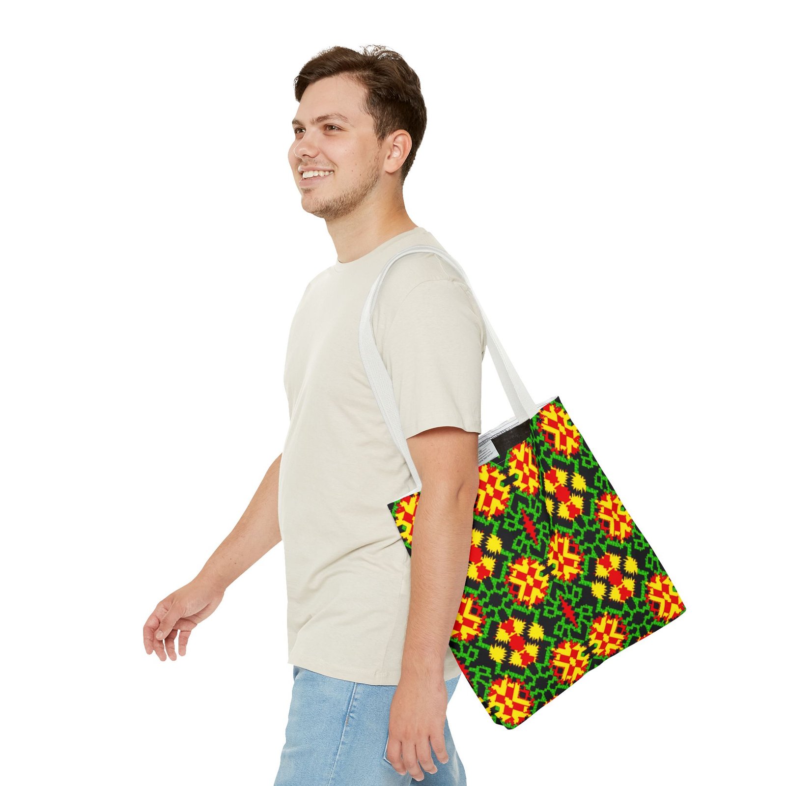 African Print Tote Bag, Ankara Tote, Ethnic Style Handbag, Colorful Market Bag, Tribal Print Shoulder Bag, Beach Tote - Image 19
