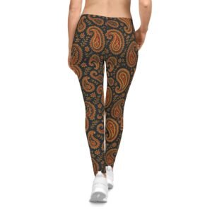 Paisley Leggings, Women's Fashion Leggings, Stretchy Yoga Pants, Boho Leggings, Casual Wear, All-Over Print