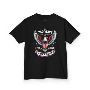 Kids Patriotic Freedom Tee, Celebrate 250 Years Youth Shirt, USA 1776-2026 Shirt, America 250 Semiquincentennial Top