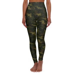 Camouflage Yoga Leggings - High Waisted Workout Pants for Women, Gym Leggings, Athletic Stretchy Leggings, Pilates Leggings, Fitness