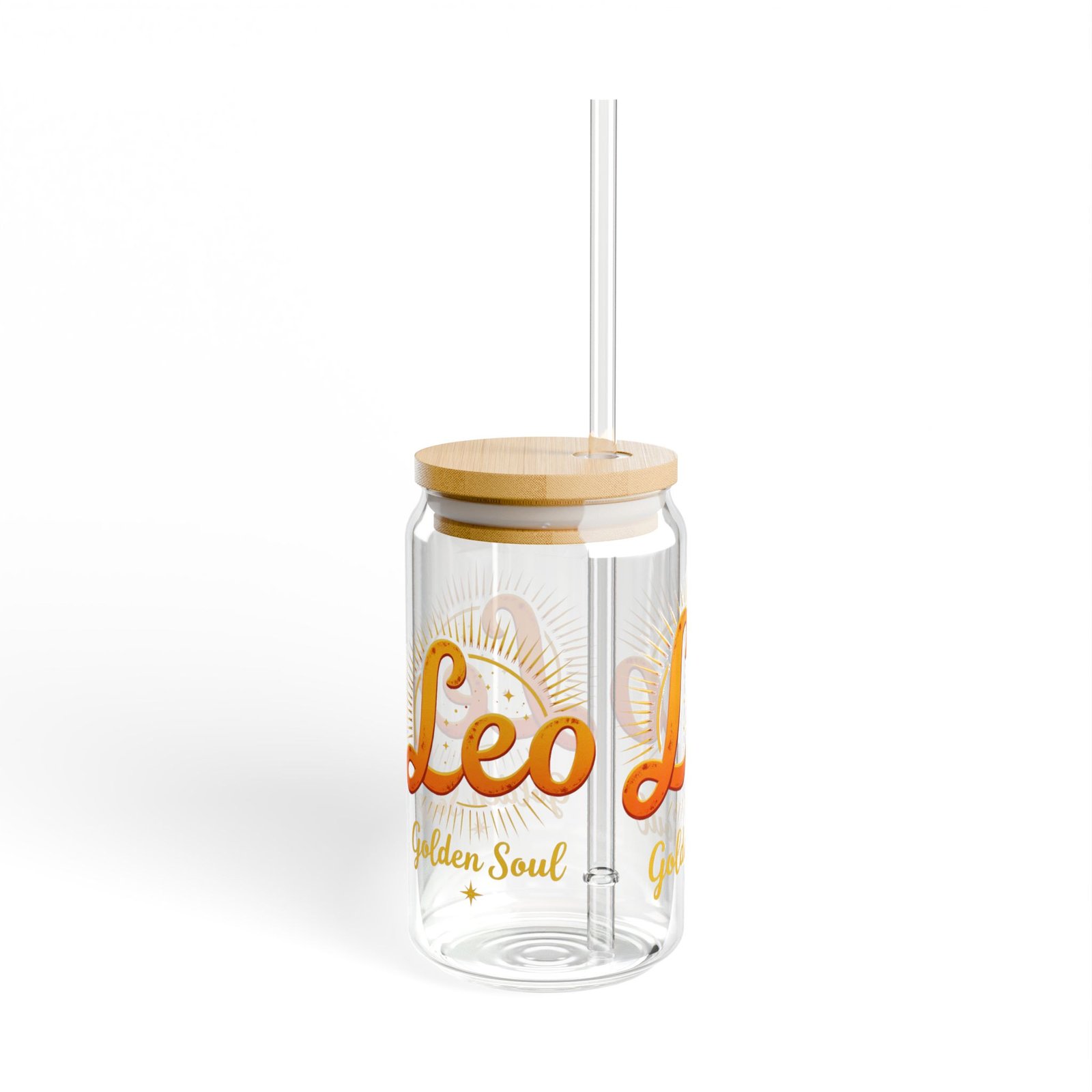 Leo Zodiac Sipper Glass, 16oz - Fun Leo Gift, Astrology Drinkware, Personalized Tumbler, Horoscope Cup, Unique Leo Souvenir - Image 2