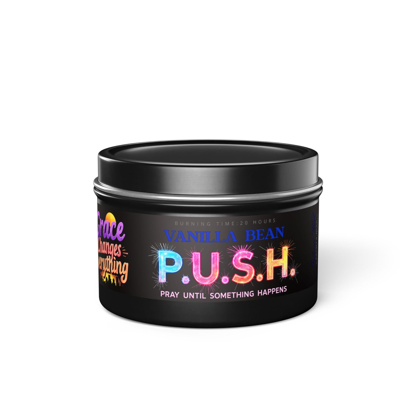 P.U.S.H. Vanilla Bean Comfort Candle, Pray Until Something Happens