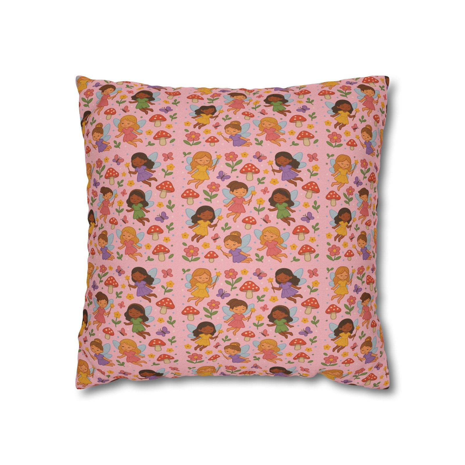 Flower Girls Square Pillowcase, Floral Pillow Cover, Bedroom Decor, Home Accent, Flower Pattern Bedding - Image 7