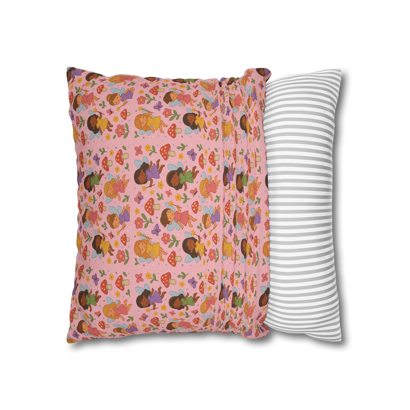 Flower Girls Square Pillowcase, Floral Pillow Cover, Bedroom Decor, Home Accent, Flower Pattern Bedding - Image 10