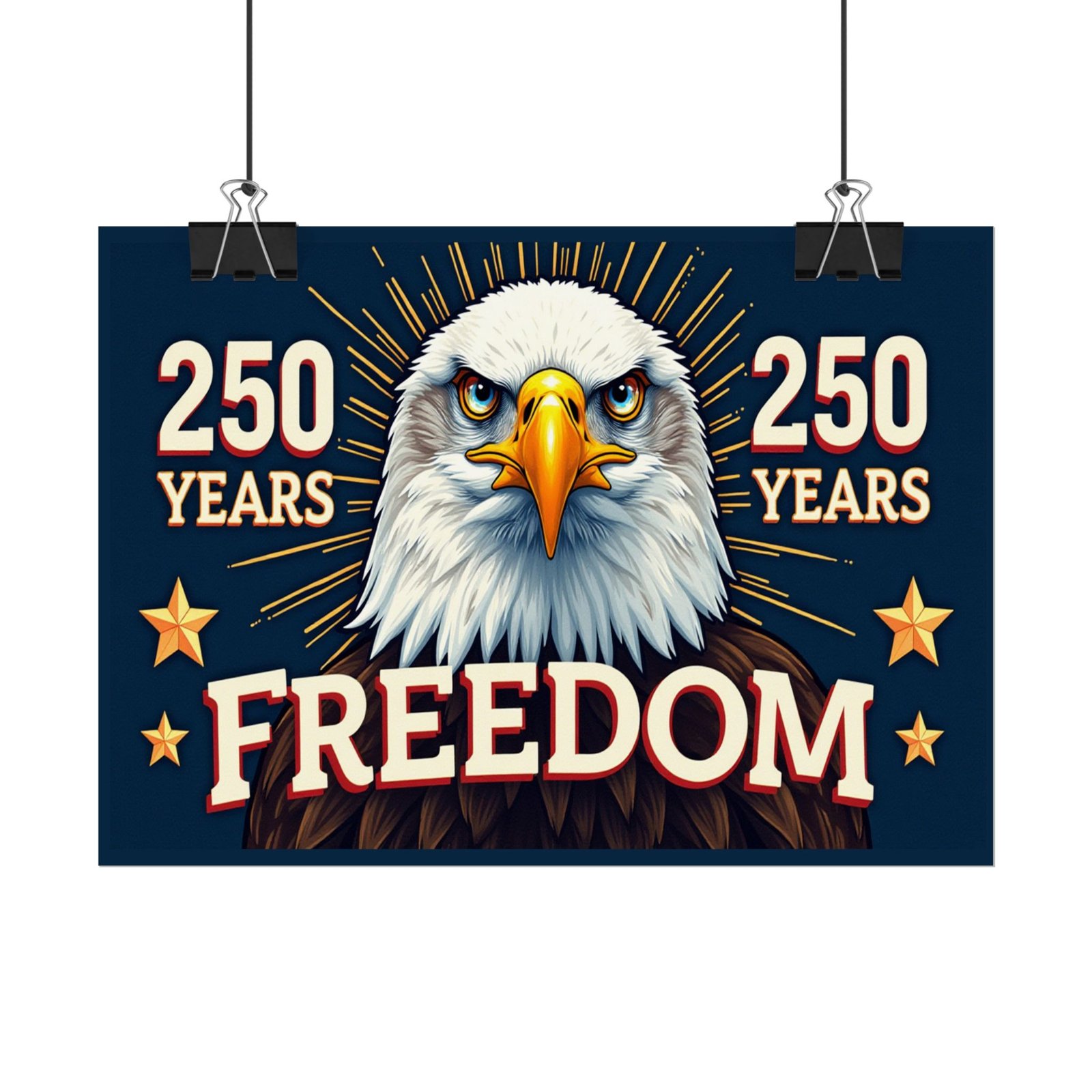 Poster, Patriotic Freedom American Eagle Decor, Independence Day Wall Art, 250 Years Celebration, Rolled Wall Print, Memorial Day Decor, - Image 7