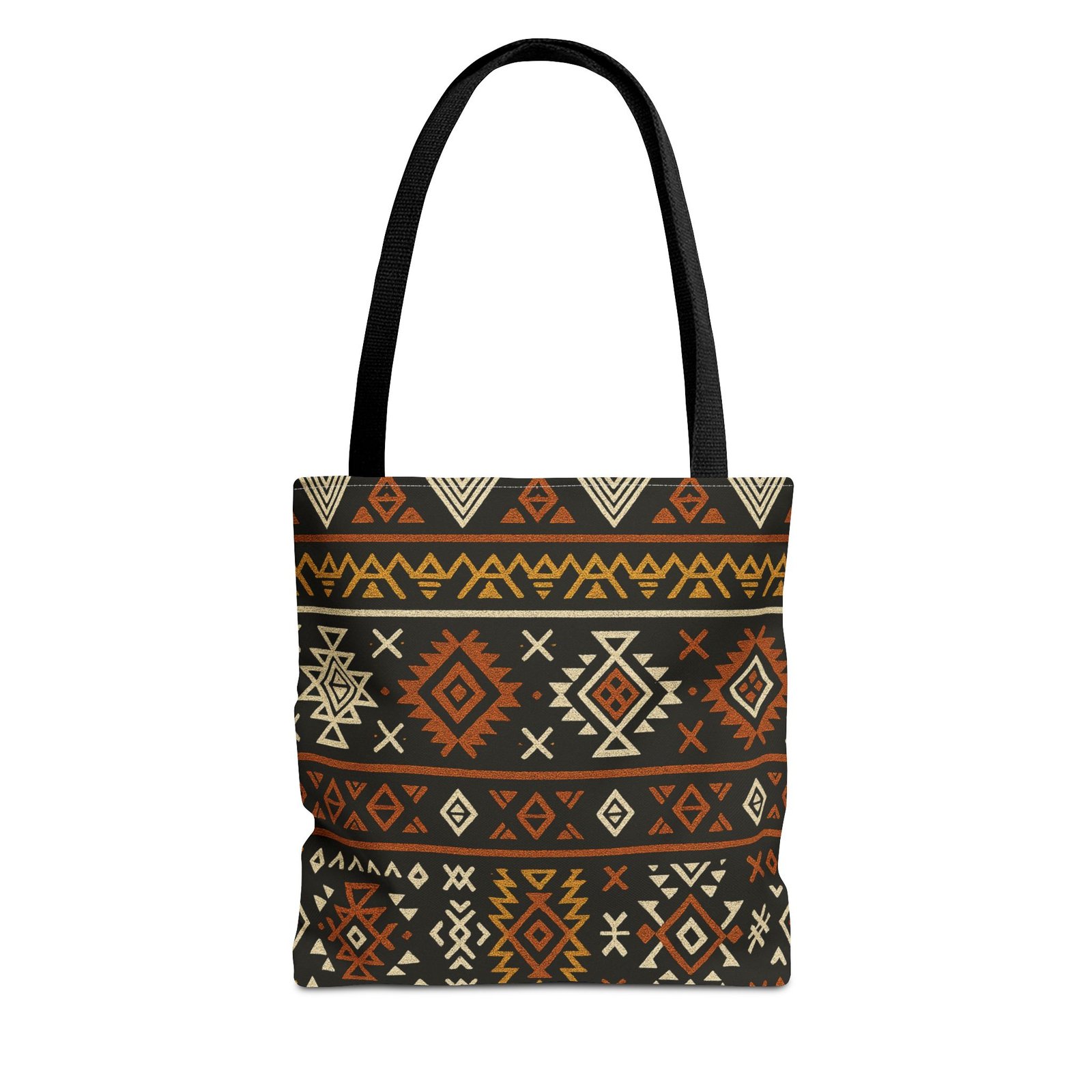 Southwestern Aztec Pattern Tote Bag | Tribal Geometric All-Over Print, Boho Chic Shoulder Bag, Ethnic Market Tote, Colorful Handbag,