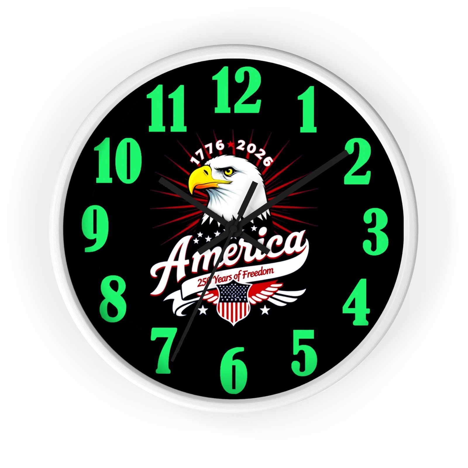 Patriotic Wall Clock, Eagle Home Decor, Independence Day Gift, USA Flag Timepiece, Fourth of July Decor - Image 7