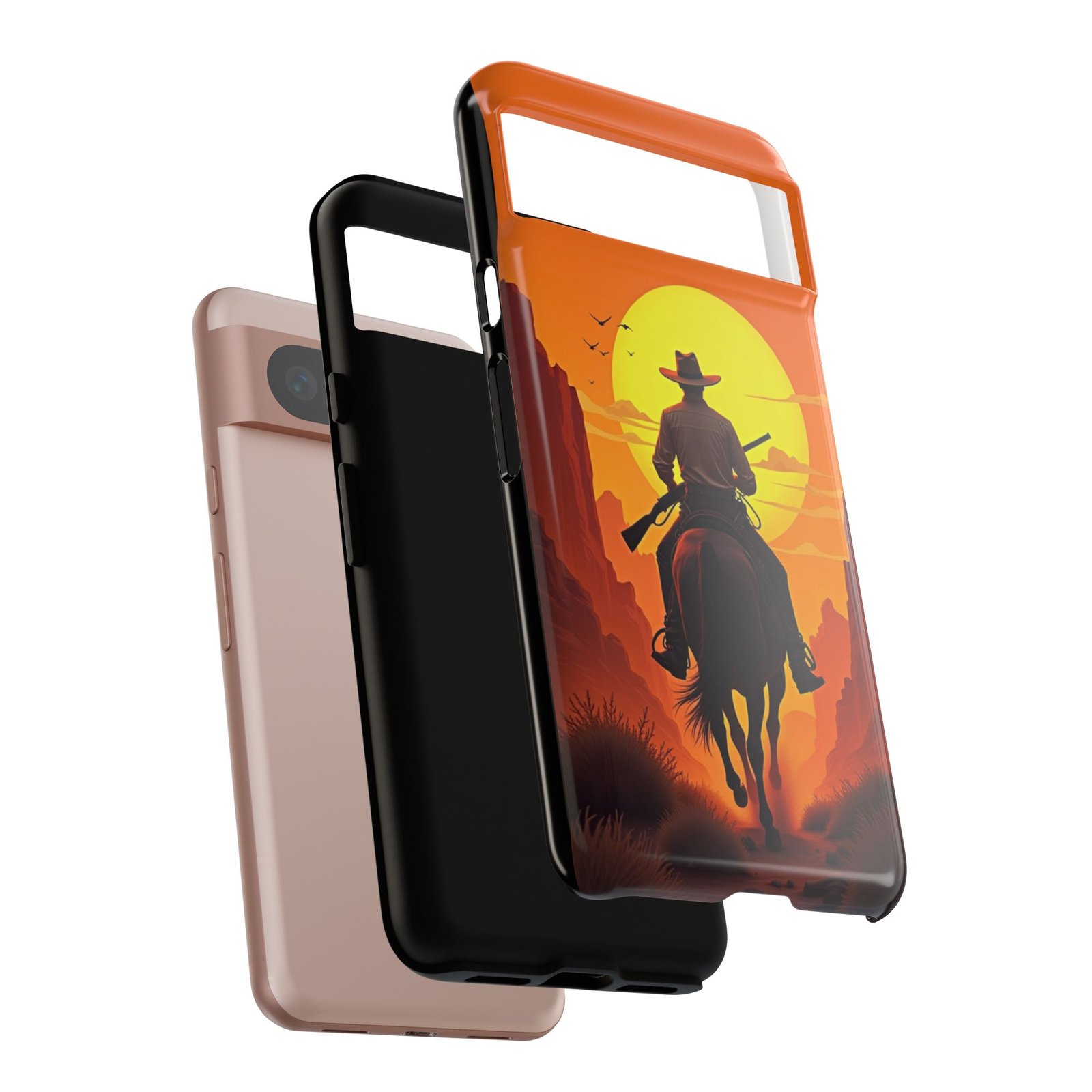 Google Pixel 8 Cowboy Phone Case, Tough Cases for Outdoor Lovers, Western Style, Gift for Cowpoke Enthusiasts, Personal Protective Cover - Image 8