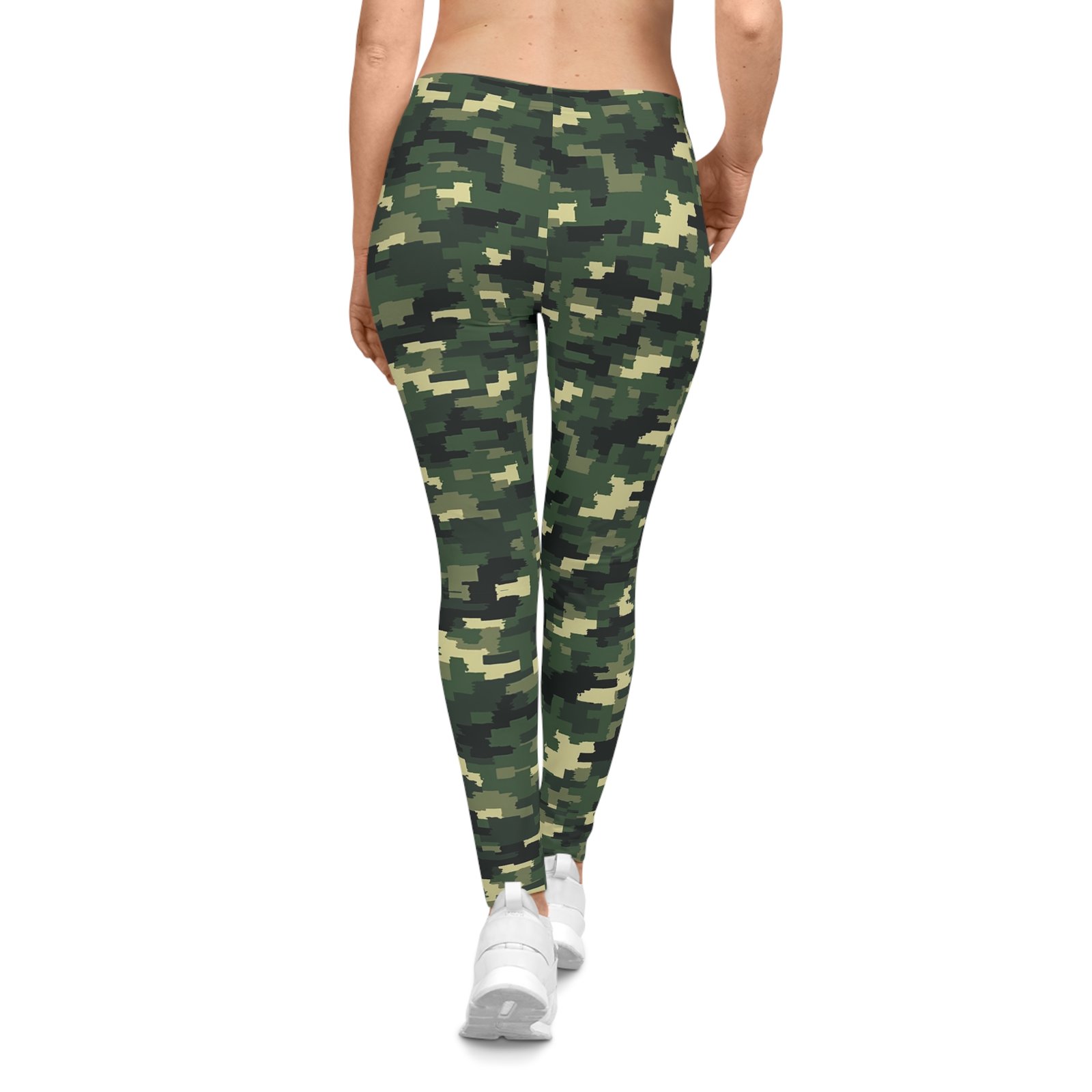 Army Pattern Leggings | Women's Casual Leggings, All-Over-Print, Military Style Pants, Camouflage Leggings, Army Print Fashion Tights