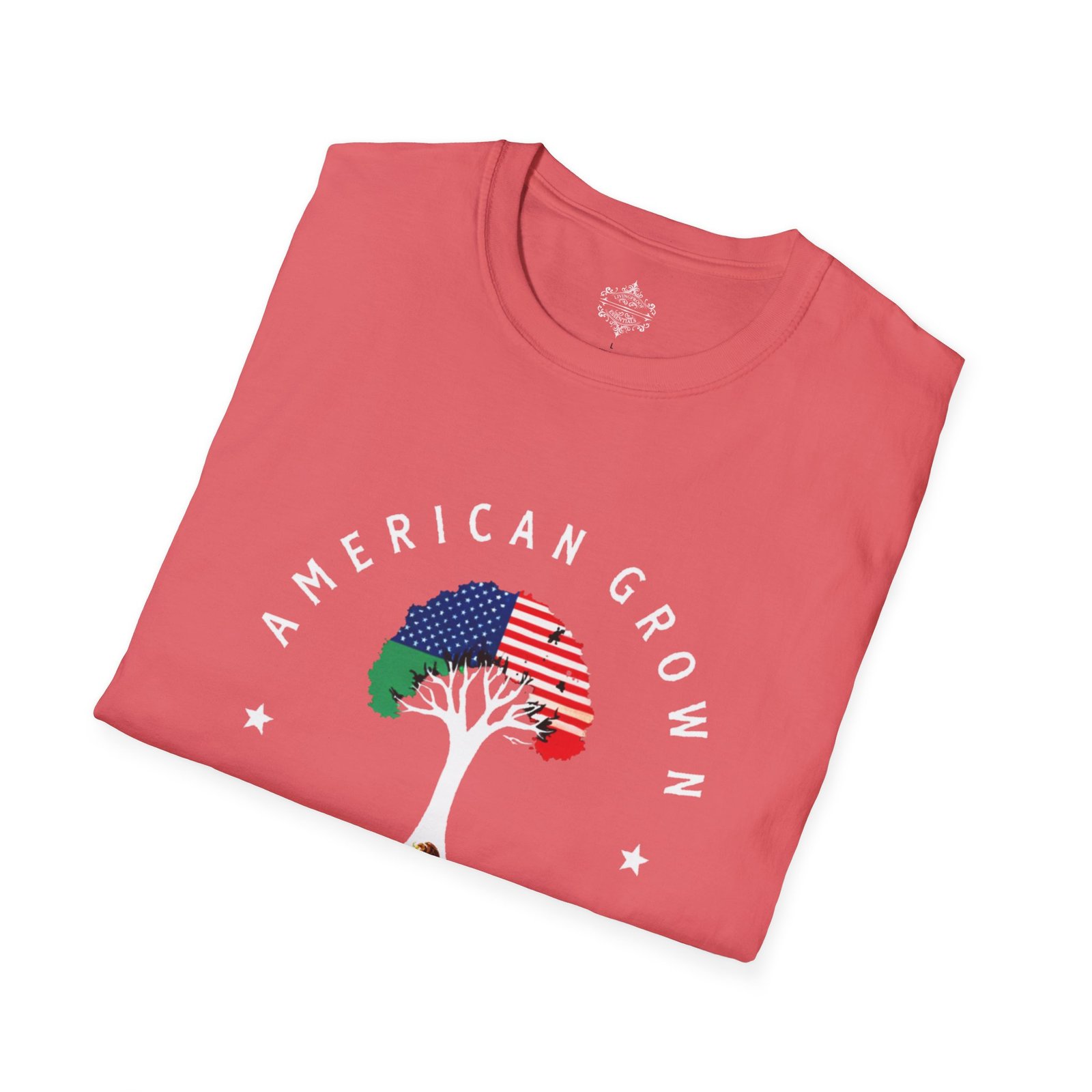 American Grown Mexican Roots Shirt, Unisex Softstyle Tee, Cultural Pride Apparel, Gift for Heritage Celebrations, USA Mexico Roots - Image 4
