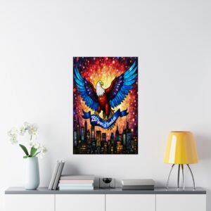 Cityscape Poster, Urban Wall Art, Matte Vertical Home Decor, 250 Years Of Freedom Print, Historical Architecture Artwork, Independence Day