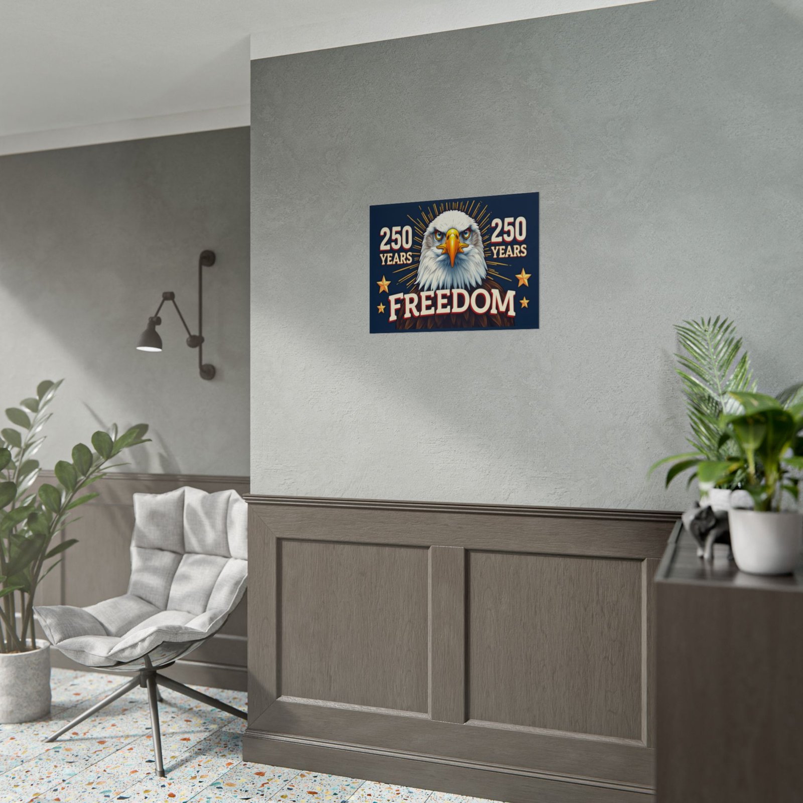 Poster, Patriotic Freedom American Eagle Decor, Independence Day Wall Art, 250 Years Celebration, Rolled Wall Print, Memorial Day Decor, - Image 5