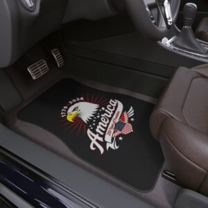 Patriotic Car Floor Mat, America 250 Years of Freedom, Eagle Design, USA Gift, Independence Day Decor, Car Accessories