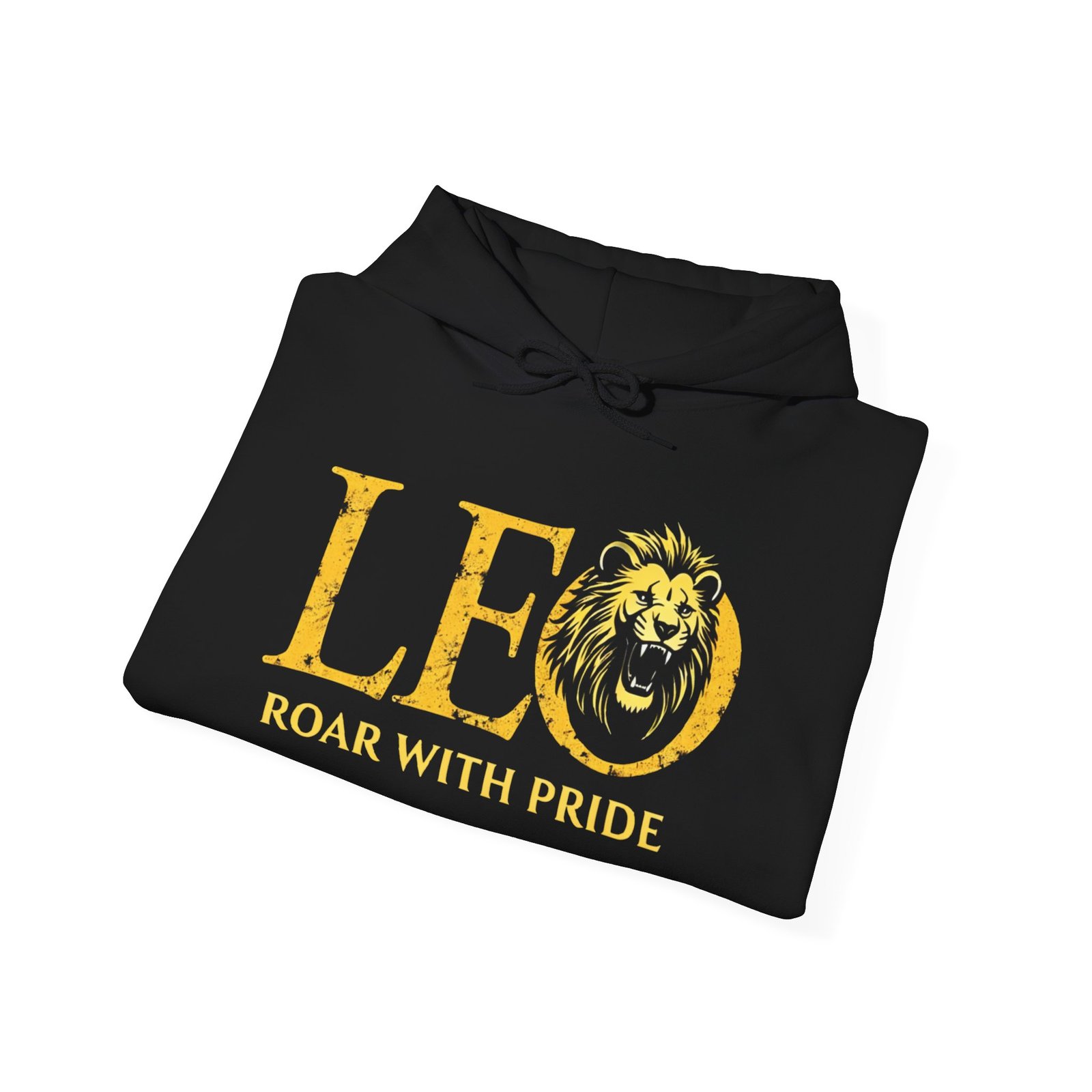 Leo Roar with Pride Hoodie, Astrology Sweatshirt, Zodiac Sign Gift, Black Hooded Pullover, Comfortable Unisex Top - Image 4