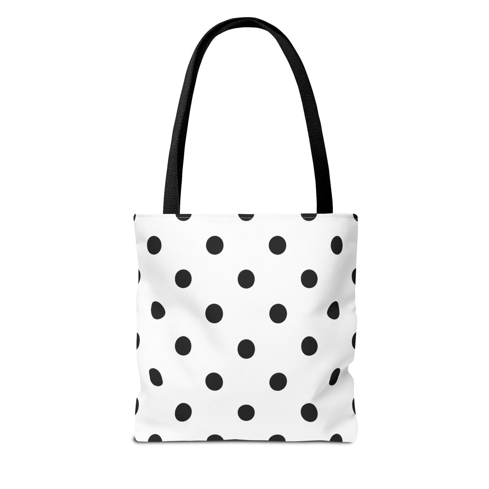 Black Polka Dot Tote Bag | All-Over Print - Image 2