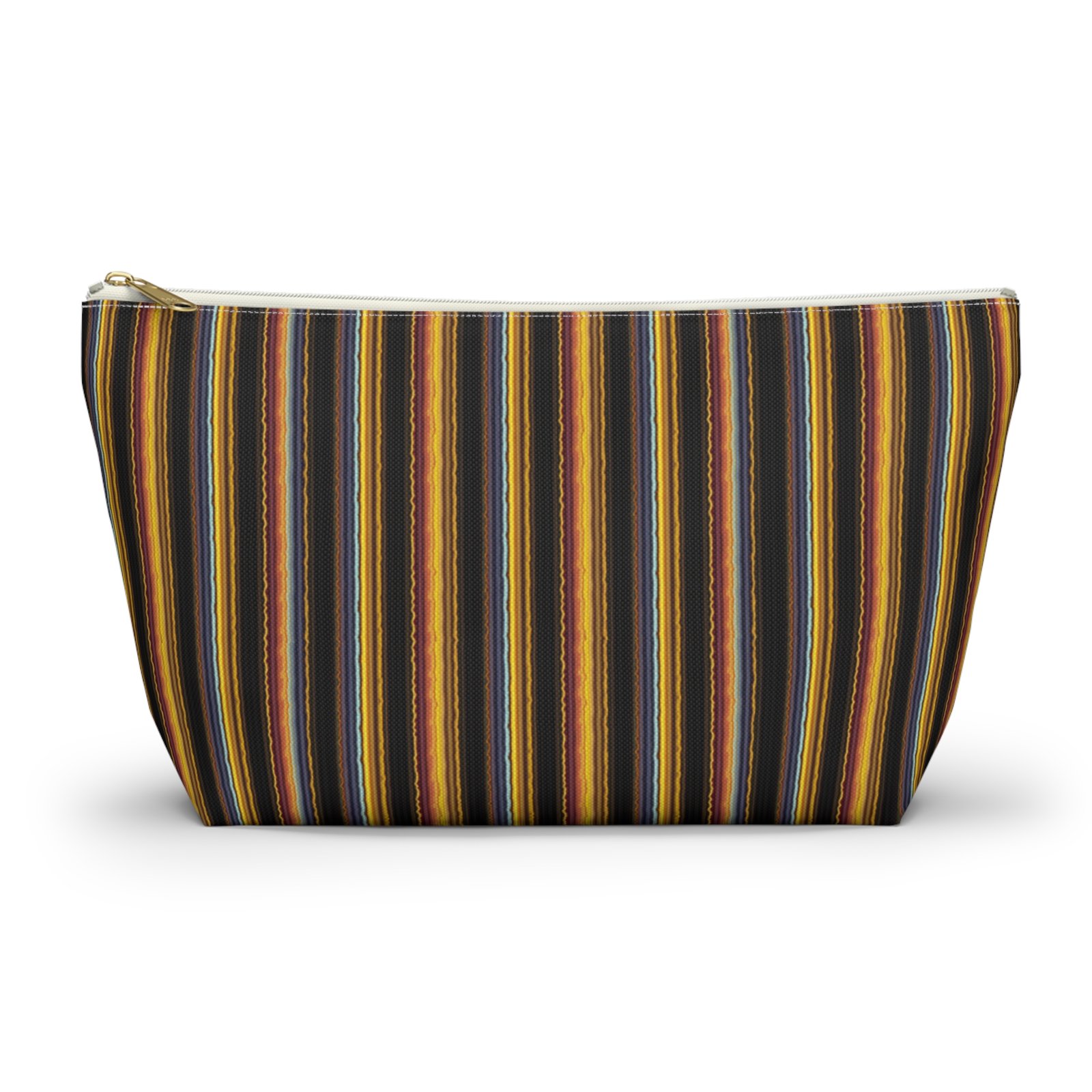 Autumn Stripe Accessory Pouch | T-Bottom Makeup Bag - Image 5