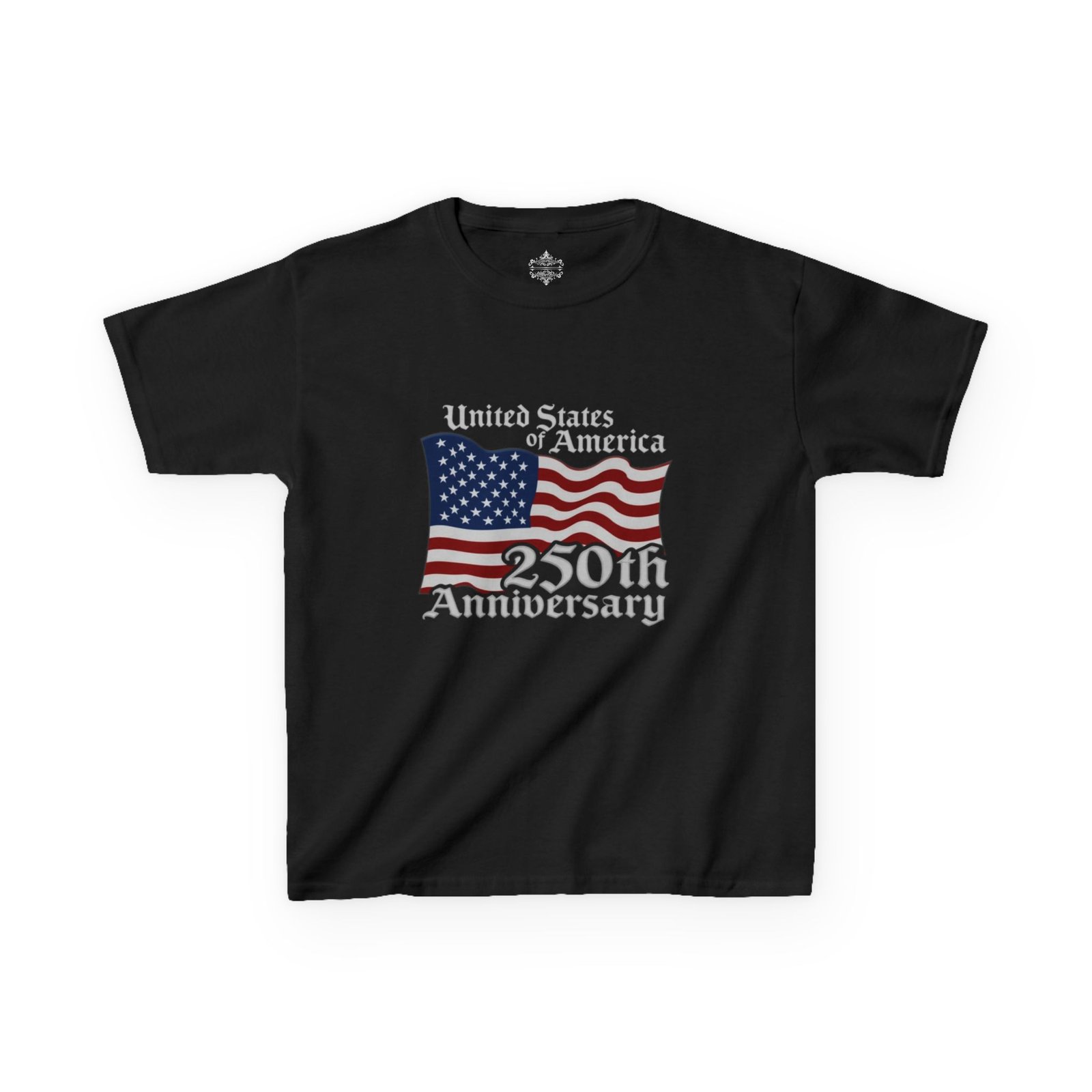 Patriotic Kids Tee 250th Anniversary Flag Shirt America 1776-2026 Youth Shirt USA Semiquincentennial Celebration Top