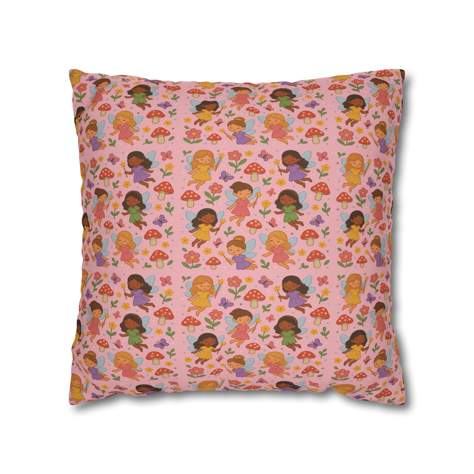 Flower Girls Square Pillowcase, Floral Pillow Cover, Bedroom Decor, Home Accent, Flower Pattern Bedding - Image 13