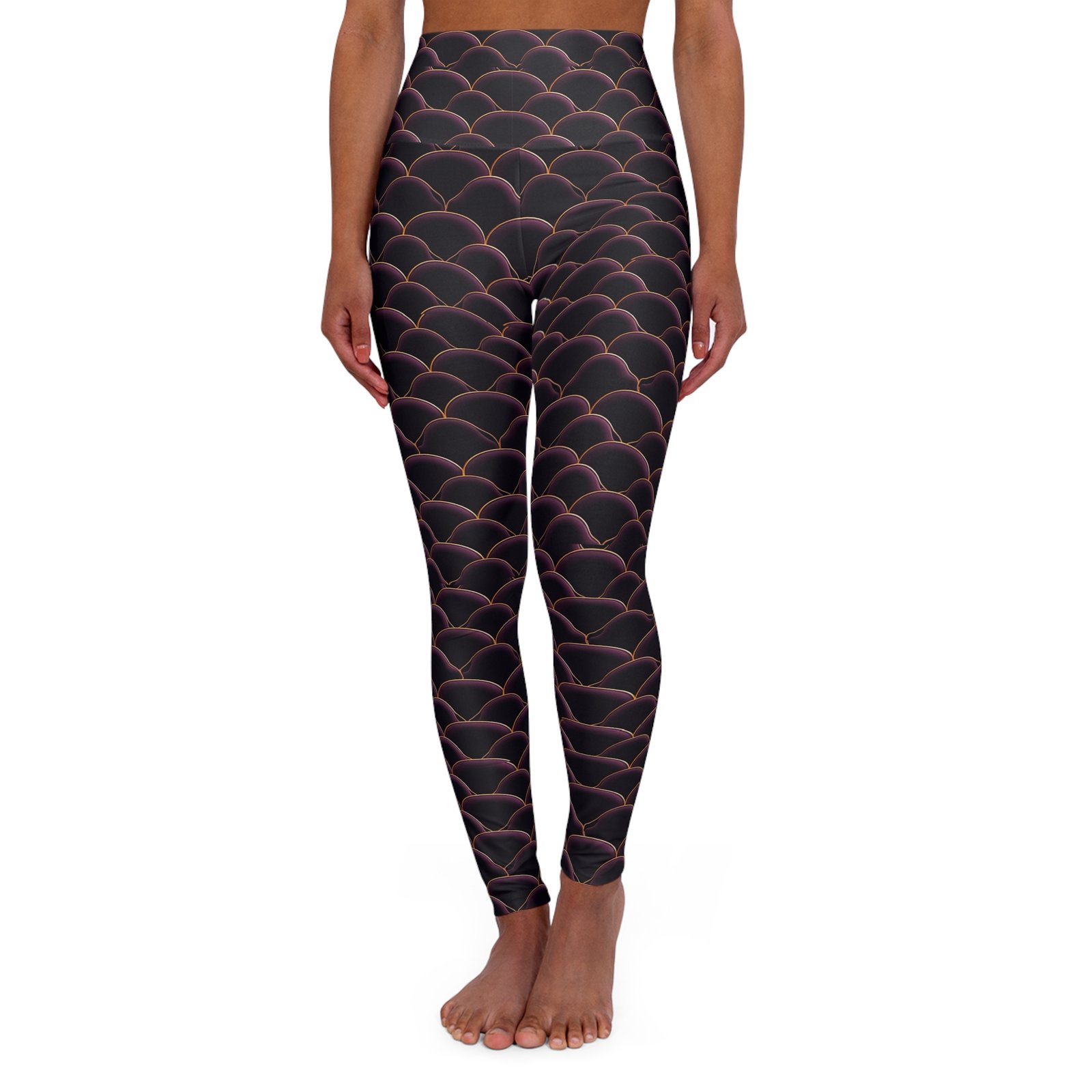 Scales Pattern Yoga Leggings, Women's Activewear, Workout Pants, Pilates Leggings, Gym Leggings, Athletic Tights