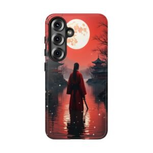 Samsung Galaxy S25 Artistic Phone Case, Samurai Sunset Phone Cover, Unique Gift for Him, Stylish Cell Phone Accessory